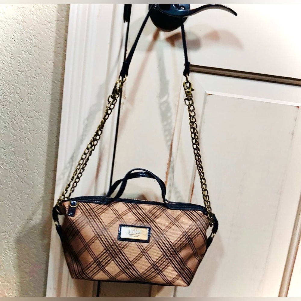 GIGI HILL OF L.A. Debonair Black and Tan Bag, EUC